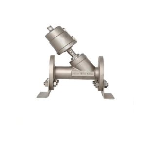 VANNE A PISTON PNEUMATIQUE À SIÈGE INCLINÉ À BRIDE